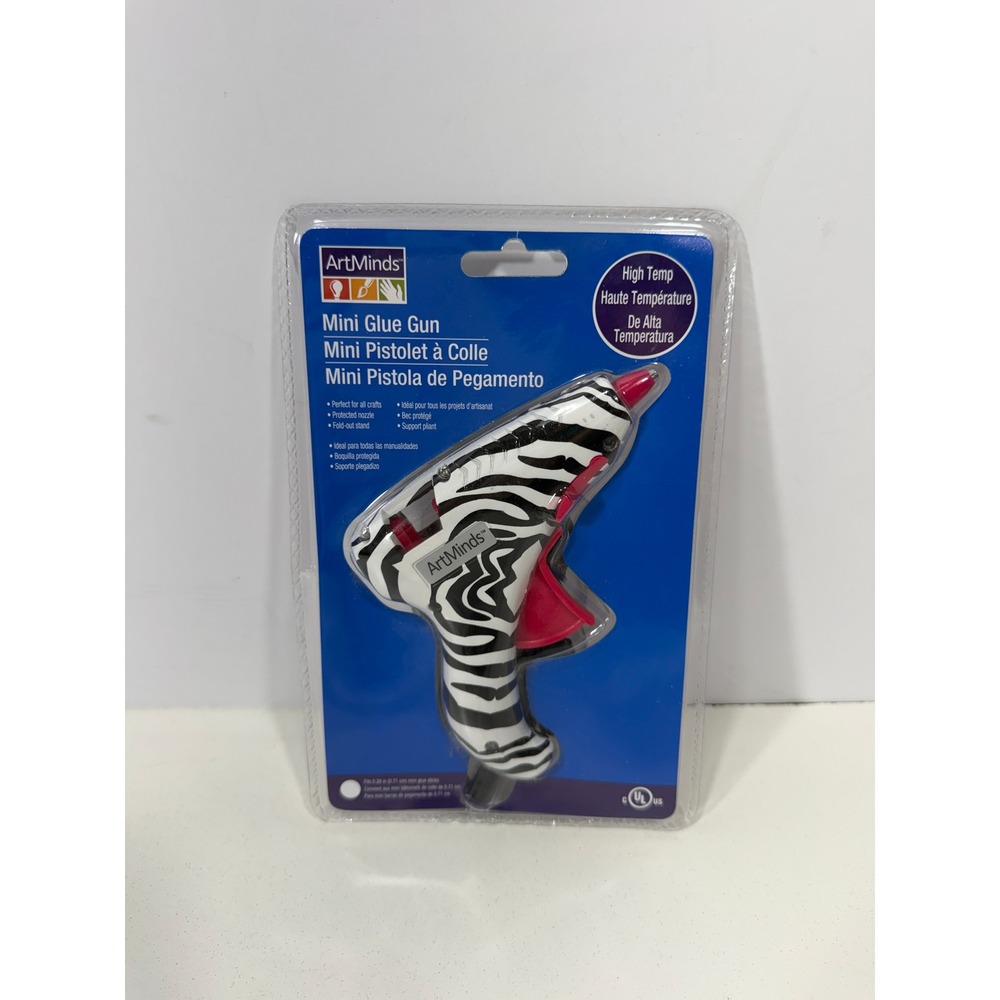 ArtMinds High Temp Mini Glue Gun Zebra Print Black White Pink 153062 New